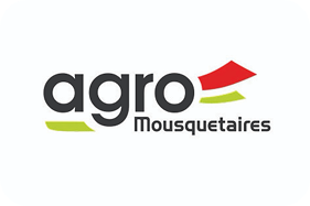Logo agro Mousquetaire, client des experts hm Tech, systèmes de collage Hotmelt en Normandie, le Grand Ouest et toute la France